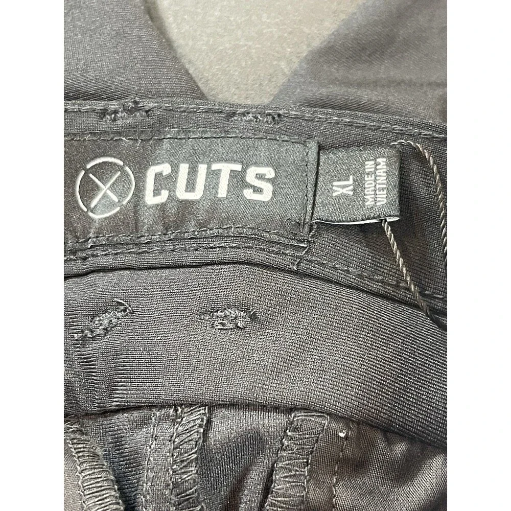 Cuts  AO Jogger Black Performance Pants XL Stretch Tapered Elastic Waistband NWT